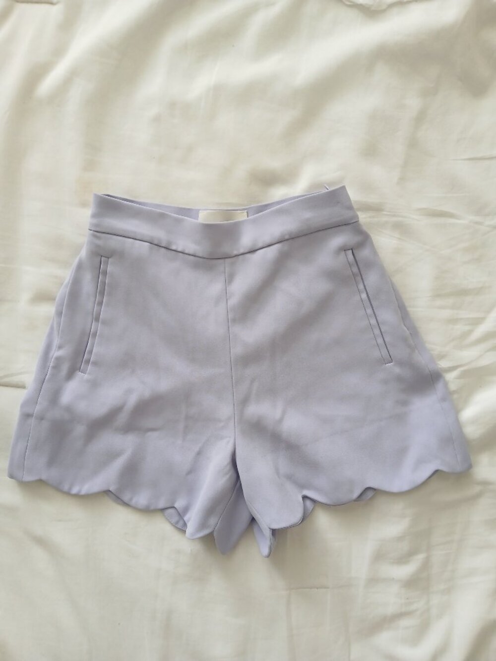 Aritzia Wilfred Arbre High Waist Scalloped Shorts Lavender Size 00